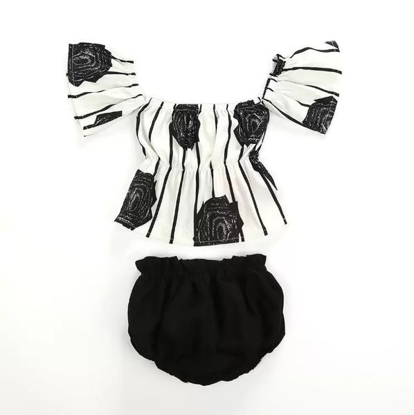 baby girls off shoulder outfits floral stripe print +bloomers shorts 2pcs/set 2019 summer fashion kids clothing sets, White
baby girls off shoulder outfits floral stripe print +bloomers shorts 2pcs/set 2019 summer fashion kids clothing sets, White