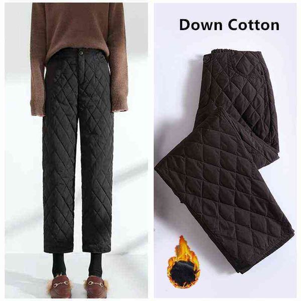 zhisilao new winter warm pants women thicken down cotton straight trousers 2022 black casual soft outfit 221225, Black;white
zhisilao new winter warm pants women thicken down cotton straight trousers 2022 black casual soft outfit 221225, Black;white