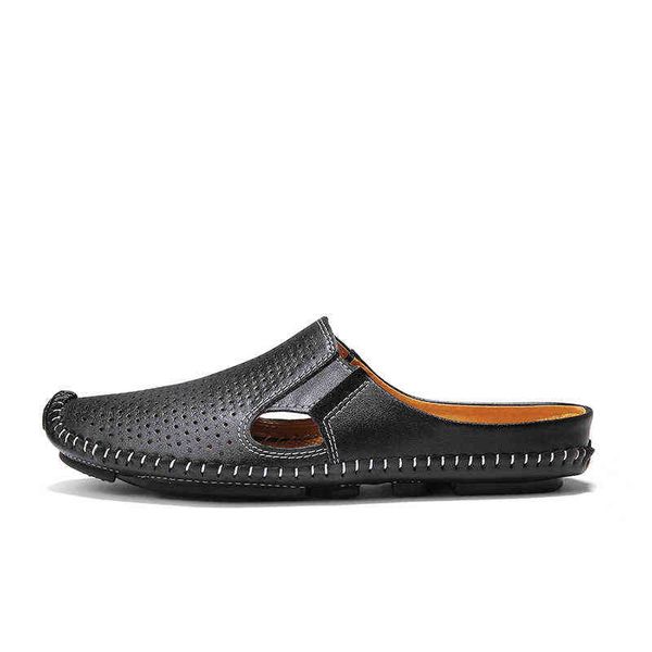 dres shoe half slipper men 2022 summer new casual breathable shoe soft leather hollow beach man loafer 220723, Black
dres shoe half slipper men 2022 summer new casual breathable shoe soft leather hollow beach man loafer 220723, Black