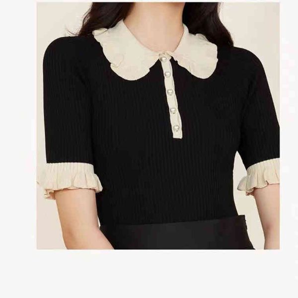 women's knits & tees french collar sense s home autumn and winter women's dress doll lace sweater, White
women's knits & tees french collar sense s home autumn and winter women's dress doll lace sweater, White