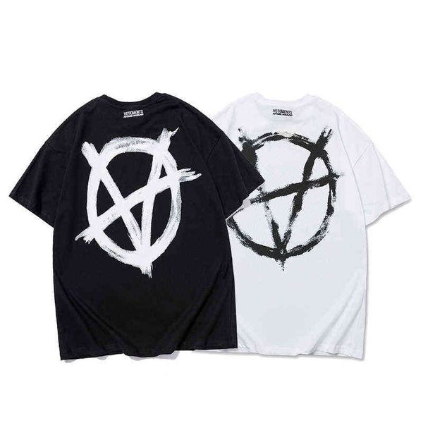 vetements post designer events v anti war symbol high street t-shirt short sleeve black white s-xl, White;black
vetements post designer events v anti war symbol high street t-shirt short sleeve black white s-xl, White;black