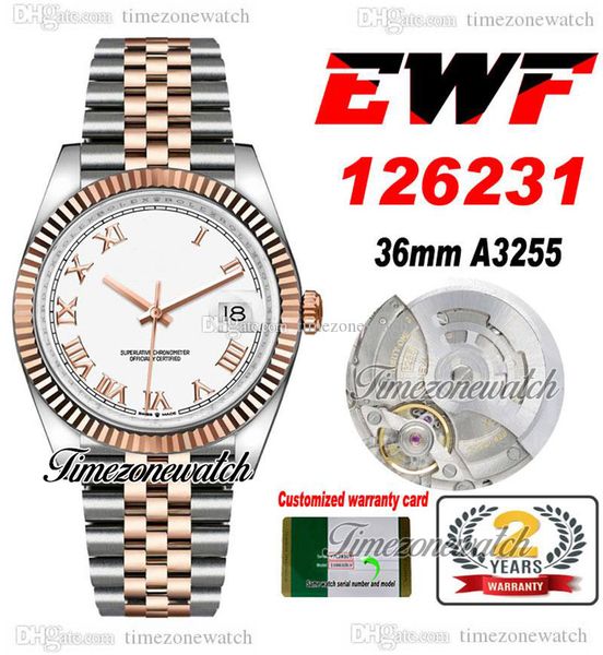 ewf 36 126233 a3235 automatic mens watch two tone rose gold white champagne roman dial 904l jubileesteel bracelet with same serial card supe, Slivery;brown
ewf 36 126233 a3235 automatic mens watch two tone rose gold white champagne roman dial 904l jubileesteel bracelet with same serial card supe, Slivery;brown