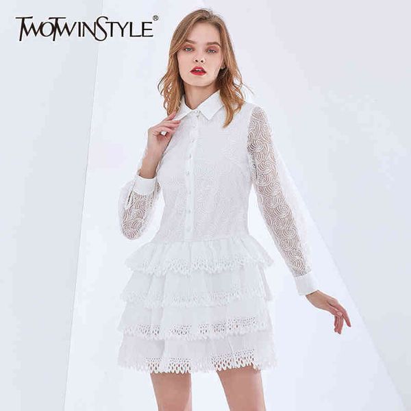 black patchwork ruffle dress for women lapel long sleeve high waist mini dresses female fashion clothing spring 210423, Black;gray
black patchwork ruffle dress for women lapel long sleeve high waist mini dresses female fashion clothing spring 210423, Black;gray