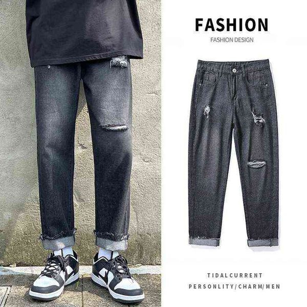 summer blue/black ripped jeans men slim fashion casual straight jeans men streetwear hole denim trousers mens pants 27-36 t220726
summer blue/black ripped jeans men slim fashion casual straight jeans men streetwear hole denim trousers mens pants 27-36 t220726