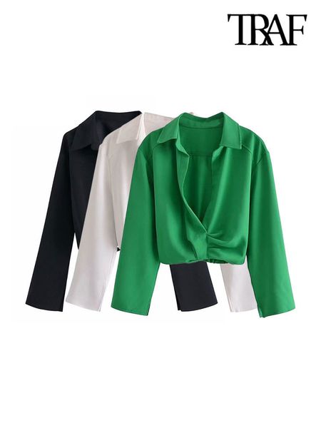 traf women fashion with knot pleated cropped blouses vintage long sleeve elastic hem female shirts blusas chic 220810, White
traf women fashion with knot pleated cropped blouses vintage long sleeve elastic hem female shirts blusas chic 220810, White