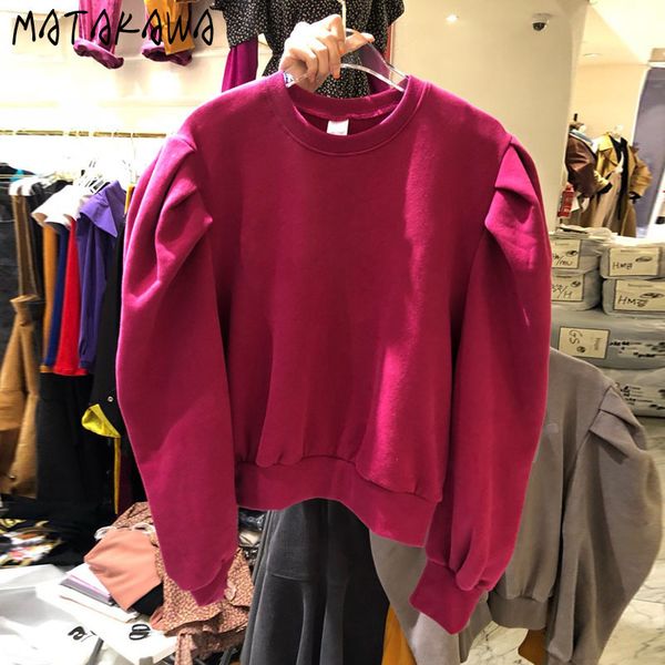 short puff sleeve hoodies women fashion loose korea autumn and winter round neck sweatshirt 210506, Black
short puff sleeve hoodies women fashion loose korea autumn and winter round neck sweatshirt 210506, Black