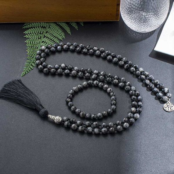pendant necklaces 8mm faceted black labradorite beads knotted mala necklace meditation yoga spirit jewelry 108 japamala men's and women, Silver
pendant necklaces 8mm faceted black labradorite beads knotted mala necklace meditation yoga spirit jewelry 108 japamala men's and women, Silver