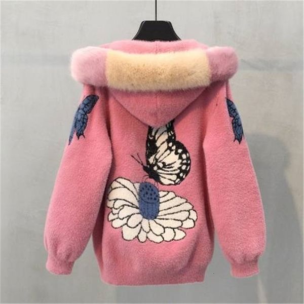 2019 female mink fur jacket autumn and winter women's coat loose embroidered thick velvet hooded sweater women's cardigan t191027, Black
2019 female mink fur jacket autumn and winter women's coat loose embroidered thick velvet hooded sweater women's cardigan t191027, Black