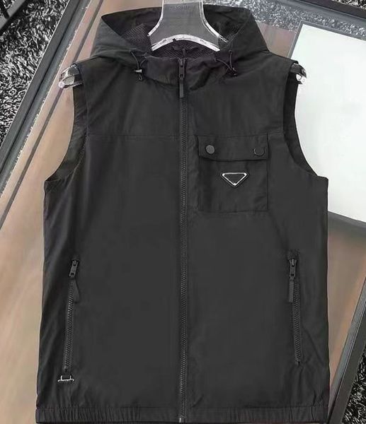 men's t shirt diy men's short sleeve p home metal triangle logo hooded summer thin sleeveless jacket tank jacket designer short sl, White;black
men's t shirt diy men's short sleeve p home metal triangle logo hooded summer thin sleeveless jacket tank jacket designer short sl, White;black