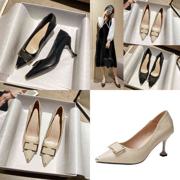 dress shoes pumps temperament pointed metal buckle stiletto sandals women designer fashion high heels 220310, Black
dress shoes pumps temperament pointed metal buckle stiletto sandals women designer fashion high heels 220310, Black