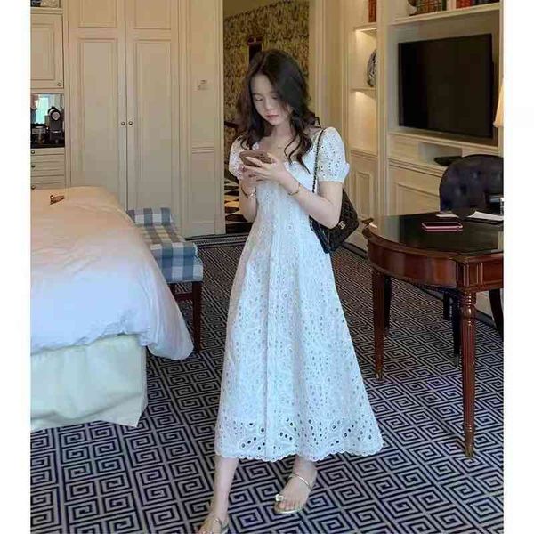 casual dresses summer camellia french embroidery lace tea break long dress square neck bubble sleeve skirt ge94, Black;gray
casual dresses summer camellia french embroidery lace tea break long dress square neck bubble sleeve skirt ge94, Black;gray