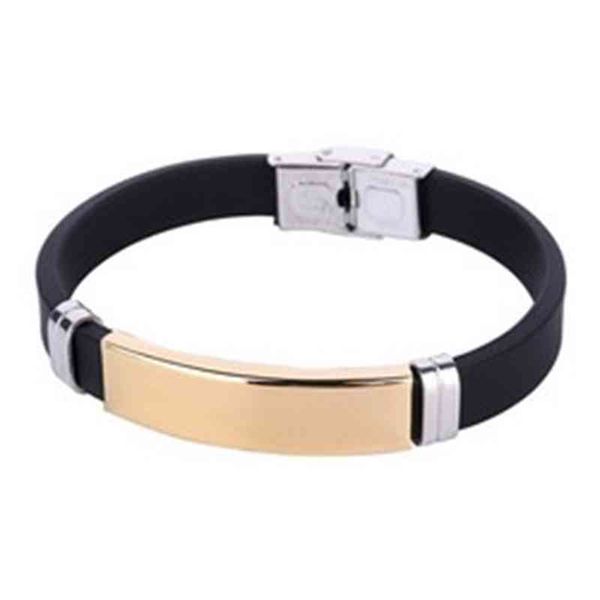 new fashion personalized silicone stainls steel creative customizable smooth bracelet, Golden;silver
new fashion personalized silicone stainls steel creative customizable smooth bracelet, Golden;silver