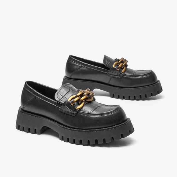 dress shoes thick soled leffer shoes leather women's british style thick heeled small , casual and versatile single in, Black
dress shoes thick soled leffer shoes leather women's british style thick heeled small , casual and versatile single in, Black