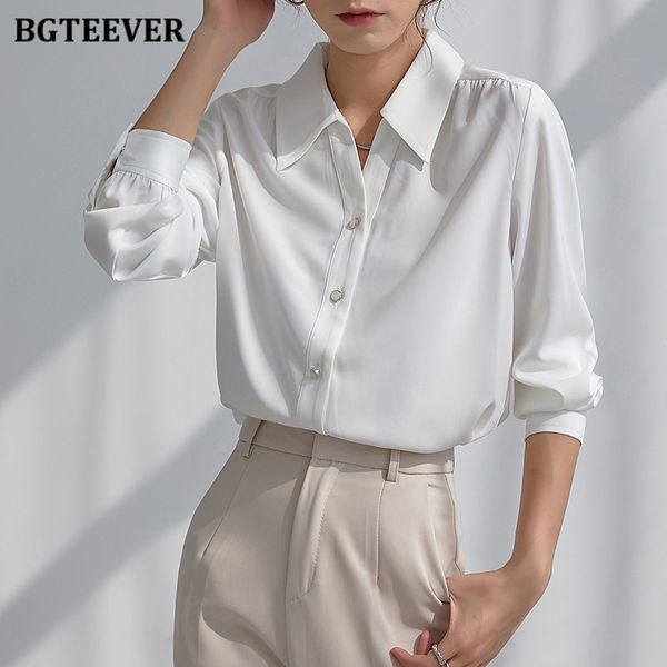 elegant office ladies single-breasted solid shirts 2021 autumn lapel full sleeve loose female blouses women blusas, White
elegant office ladies single-breasted solid shirts 2021 autumn lapel full sleeve loose female blouses women blusas, White