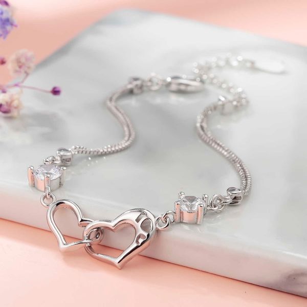 heart-shaped bracelet ladies purple zircon style exquisite fashion popular silver bracelet, Golden;silver
heart-shaped bracelet ladies purple zircon style exquisite fashion popular silver bracelet, Golden;silver