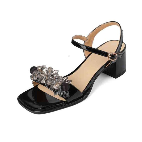 sandals summer women's shoes square head thick heels open toe snap simple fashion sandals women sy76, Black
sandals summer women's shoes square head thick heels open toe snap simple fashion sandals women sy76, Black