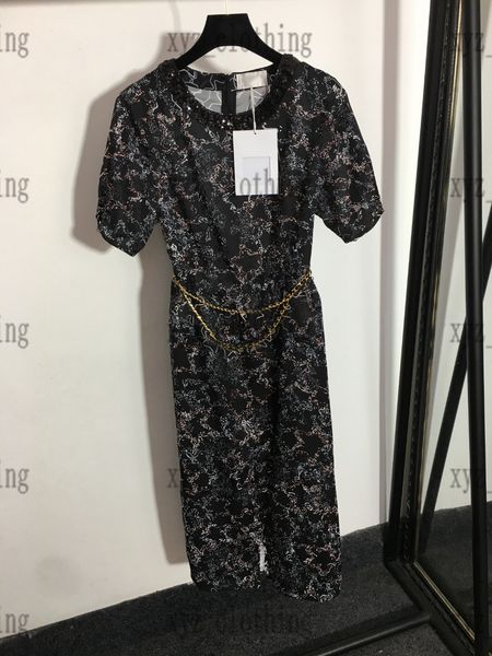 black female dresses sequin crew neck chain waist short sleeve dress summer designer womens casual skirt high-end short-sleeved skirts penta, Black;gray
black female dresses sequin crew neck chain waist short sleeve dress summer designer womens casual skirt high-end short-sleeved skirts penta, Black;gray