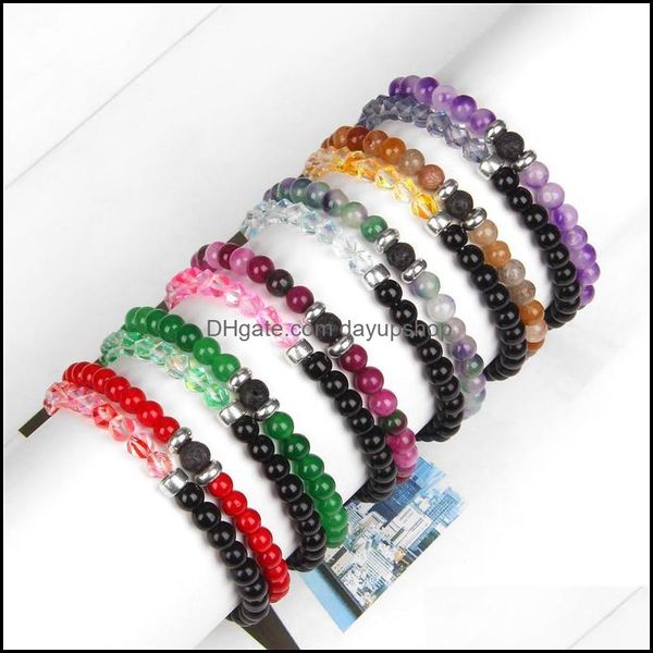 beaded strands beaded 2pcs/lot natural stone bracelet set glass spacer b dhvod, Black
beaded strands beaded 2pcs/lot natural stone bracelet set glass spacer b dhvod, Black