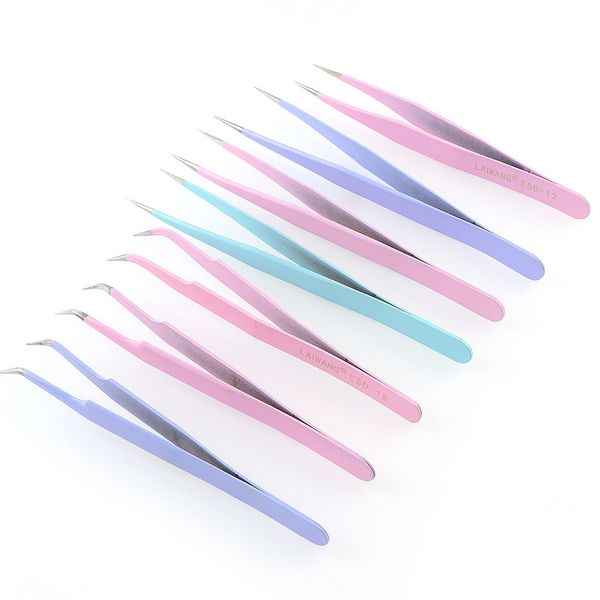 1pc new pink green pick us tools stainless steel curved straight tweezers lashes, Black
1pc new pink green pick us tools stainless steel curved straight tweezers lashes, Black