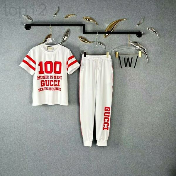 women's two piece pants designer 2022 thailand's new g family short sleeved casual t-shirt and trousers, two piece set, women, White
women's two piece pants designer 2022 thailand's new g family short sleeved casual t-shirt and trousers, two piece set, women, White