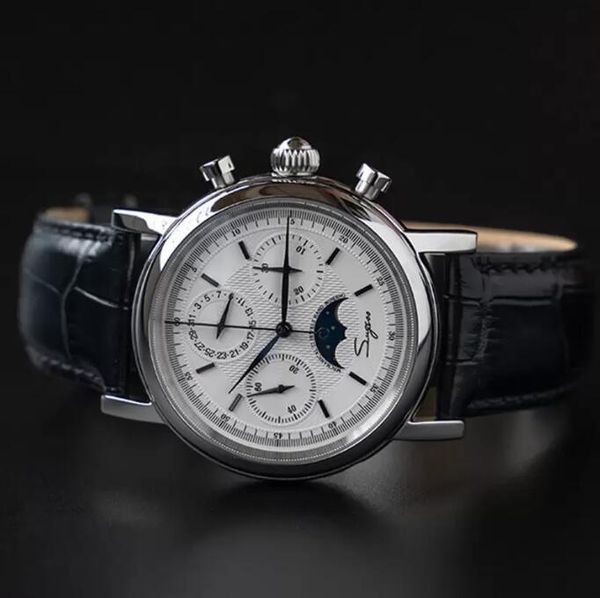 high grade quartz chronograph mens watches red hands stainless steel bracelet fixed bezel with a ring showing tachymeter markings, Slivery;brown
high grade quartz chronograph mens watches red hands stainless steel bracelet fixed bezel with a ring showing tachymeter markings, Slivery;brown