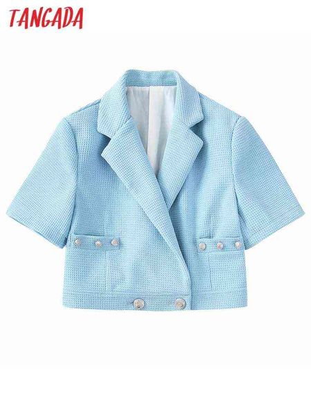 suit tangada women blue tweed blazer female short sleeve elegant jacket ladies, White;black
suit tangada women blue tweed blazer female short sleeve elegant jacket ladies, White;black