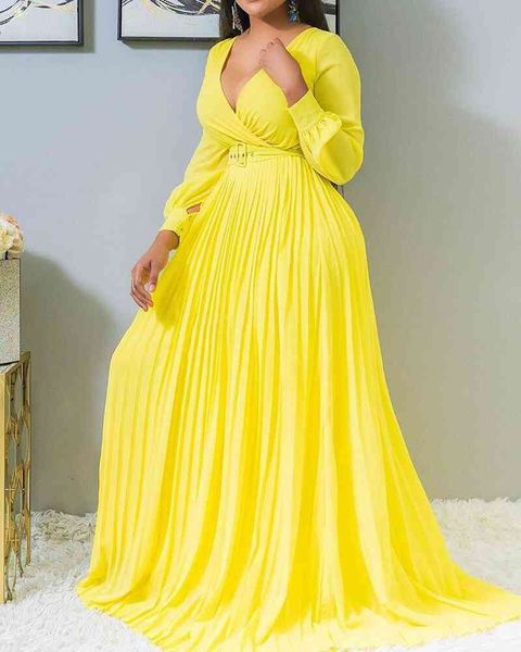 casual dresses 2022 yellow high waist thin pure color temperament chiffon long sleeved dress usv3, Black;gray
casual dresses 2022 yellow high waist thin pure color temperament chiffon long sleeved dress usv3, Black;gray