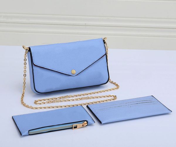 tz designer bags classic three-piece set chain messenger bag simple fresh shoulder bag women 5 colors pu leather felicie handbag wallet card
tz designer bags classic three-piece set chain messenger bag simple fresh shoulder bag women 5 colors pu leather felicie handbag wallet card
