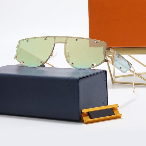 new green women sunglasses mens designer metal glasses frame rivet decoration lens mirror print summer sun shades driving outdoor uv400 with, White;black 
new green women sunglasses mens designer metal glasses frame rivet decoration lens mirror print summer sun shades driving outdoor uv400 with, White;black