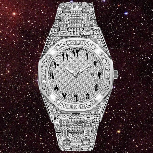 wristwatches luxury iced out watches for men hip hop aaa diamond men's fashion quartz wristwatch man silver steel male clock relogio 22, Slivery;brown
wristwatches luxury iced out watches for men hip hop aaa diamond men's fashion quartz wristwatch man silver steel male clock relogio 22, Slivery;brown