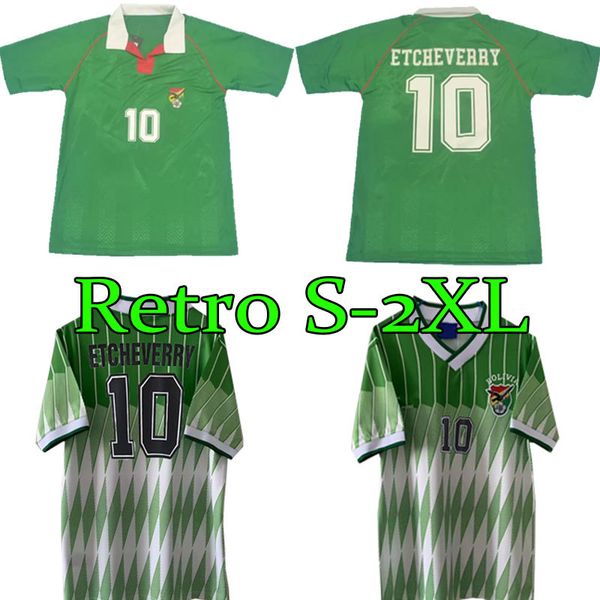 1994 national team retro bolivia soccer jerseys classic 10 etcheverry 94 manches courtes cru vintage custom football kit 1993 95, Black;yellow
1994 national team retro bolivia soccer jerseys classic 10 etcheverry 94 manches courtes cru vintage custom football kit 1993 95, Black;yellow