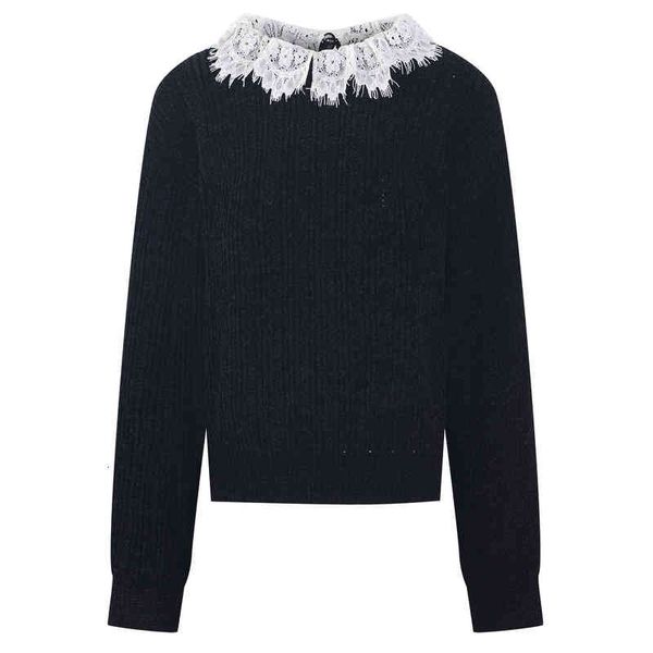 women's knits tees black cute temperament lace collar velvet pullover sweater women's sweater coat autumn and winter opti, White
women's knits tees black cute temperament lace collar velvet pullover sweater women's sweater coat autumn and winter opti, White