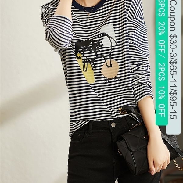 vimly t shirt for women autumn cotton comfortable long sleeve printed loose casual t-shirts female clothing f8753 220402, White
vimly t shirt for women autumn cotton comfortable long sleeve printed loose casual t-shirts female clothing f8753 220402, White