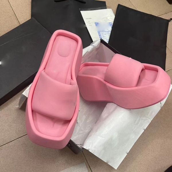 summer lady slippers taji platform slide sandal in lycra outdoor shoes sliders women designer rubber leather thick sole shoes, Black
summer lady slippers taji platform slide sandal in lycra outdoor shoes sliders women designer rubber leather thick sole shoes, Black