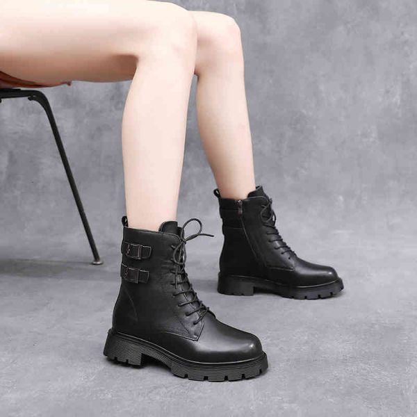 slippers autumn winter martin boots women's thick heel middle large british leather simple and versatile belt buckle single boot 3wnp, Black
slippers autumn winter martin boots women's thick heel middle large british leather simple and versatile belt buckle single boot 3wnp, Black