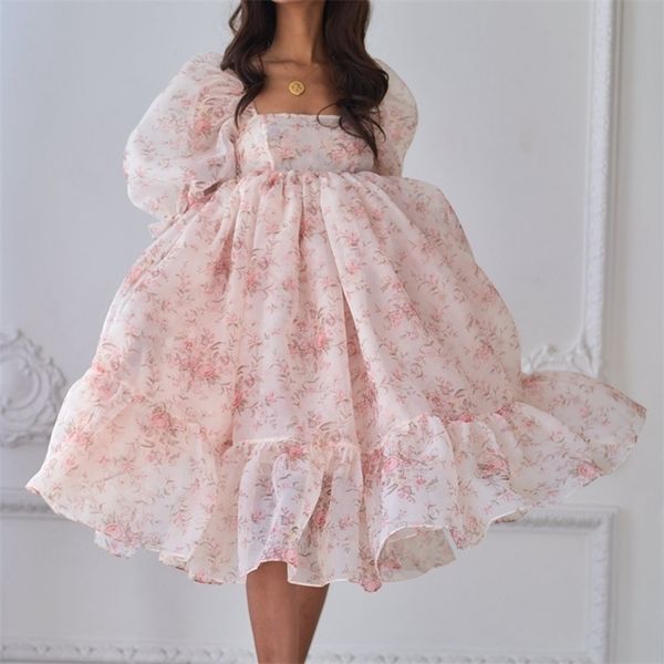 fufucaillm women french princess dress bubble sleeve puff dress floral printing ruffle hem sweet summer party prom maxi dress 220620, Black;gray
fufucaillm women french princess dress bubble sleeve puff dress floral printing ruffle hem sweet summer party prom maxi dress 220620, Black;gray