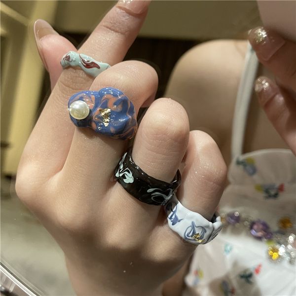 summer niche gold foil seal glaze drip oil opening adjustable ins simple ring female jewelry cx220318, Silver
summer niche gold foil seal glaze drip oil opening adjustable ins simple ring female jewelry cx220318, Silver