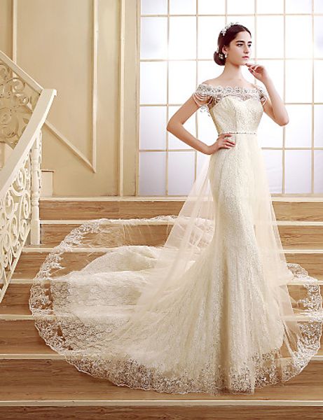 2016 sale fashion custom made trumpet/mermaid white court train off-the-shoulder beading lace tulle wedding dresses 209
2016 sale fashion custom made trumpet/mermaid white court train off-the-shoulder beading lace tulle wedding dresses 209