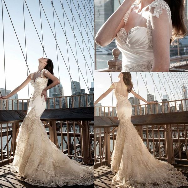2018 designer lace mermaid wedding dresses plus size sweetheart straps backless bridal gowns beaded appliques vestido de noiva sereia, White
2018 designer lace mermaid wedding dresses plus size sweetheart straps backless bridal gowns beaded appliques vestido de noiva sereia, White