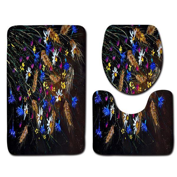 painting rhyme bathroom floor mat 3 pcs set, anti-skid mat for bathroom, bath room carpet, door mat
painting rhyme bathroom floor mat 3 pcs set, anti-skid mat for bathroom, bath room carpet, door mat
