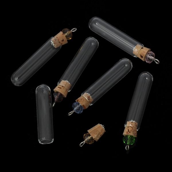 wholesale- doreen box glass bottles cylinder jewelry vials cork sers transparent with loop 40mm x10m 20mm x9mm, 5 pcs
wholesale- doreen box glass bottles cylinder jewelry vials cork sers transparent with loop 40mm x10m 20mm x9mm, 5 pcs