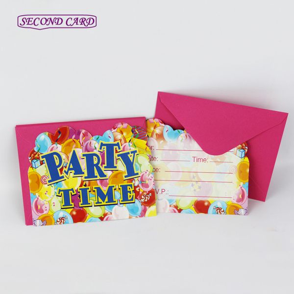 wholesale- 2016 new 6 pcs lovely colorful balloons invitation card for kids birthday party supplies party decoration party favors
wholesale- 2016 new 6 pcs lovely colorful balloons invitation card for kids birthday party supplies party decoration party favors