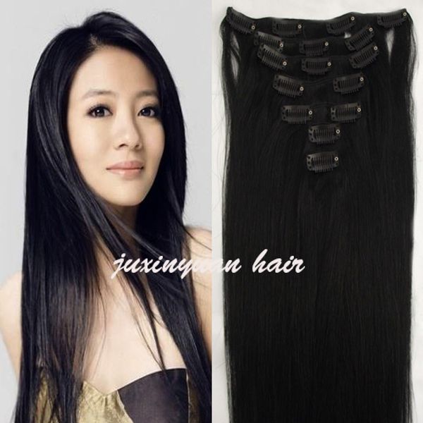 5a - 140g/pc 8pc/set 100% real human hair/lbrazilian hair clips in extensions real straight full head high quality, Black
5a - 140g/pc 8pc/set 100% real human hair/lbrazilian hair clips in extensions real straight full head high quality, Black