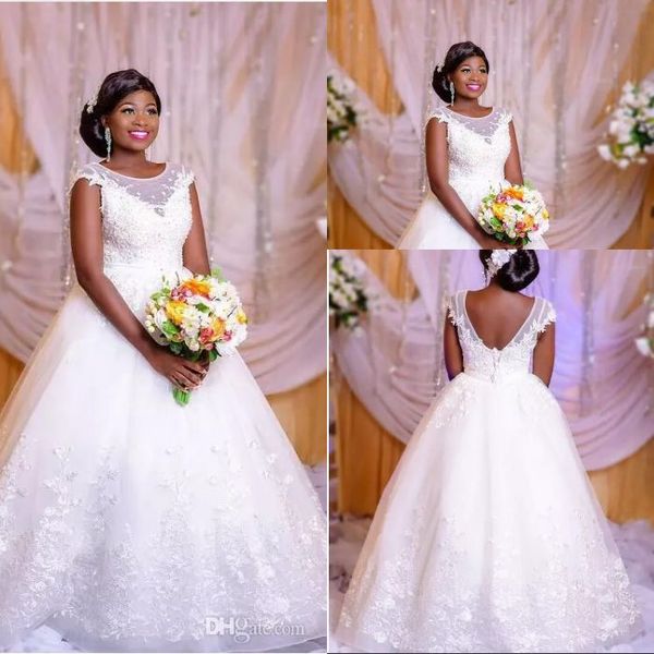 White Princess Lace Wedding Dresses 2018 Sexy African Sheer Boat Neck Backless Plus Size Gowns Bride Dress Vestido De Noiva
White Princess Lace Wedding Dresses 2018 Sexy African Sheer Boat Neck Backless Plus Size Gowns Bride Dress Vestido De Noiva