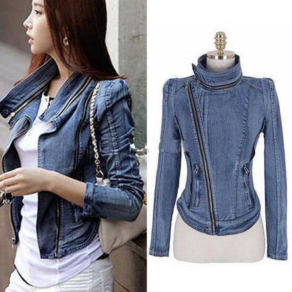 Fa hion women vintage denim jean lim fit lapel zip hort jacket top coat ize m l de igner jean jacket outdoor jacket
Fa hion women vintage denim jean lim fit lapel zip hort jacket top coat ize m l de igner jean jacket outdoor jacket