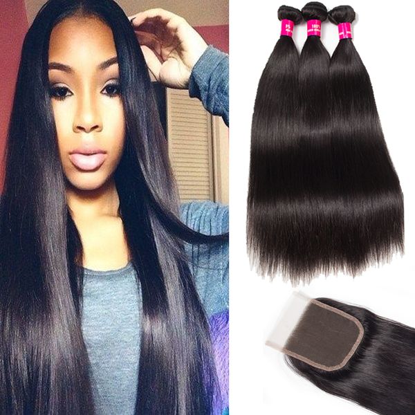 brazilian straight virgin hair 3 bundles with lace closure natural color 100% unprocessed brazilian peruvian indiann remy human hair bundles, Black;brown
brazilian straight virgin hair 3 bundles with lace closure natural color 100% unprocessed brazilian peruvian indiann remy human hair bundles, Black;brown