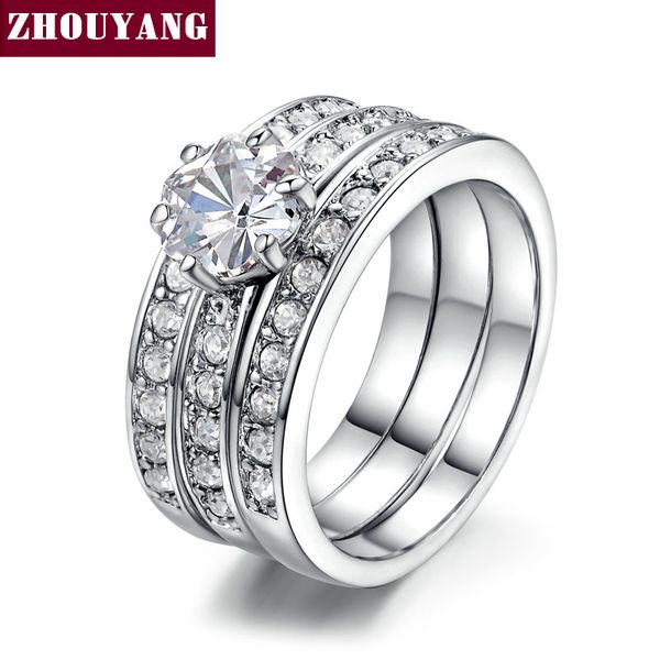 wholesale- zyr060 cubic zirconia 3 round silver color ring genuine crystals from austria full sizes wholesale, Golden;silver
wholesale- zyr060 cubic zirconia 3 round silver color ring genuine crystals from austria full sizes wholesale, Golden;silver