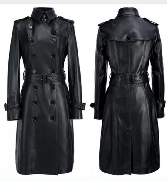 2017 runway black/khika/redwine/beige 100 genuine lambskin womens leather trench coat double breasted buttons and waist belt, Tan;black
2017 runway black/khika/redwine/beige 100 genuine lambskin womens leather trench coat double breasted buttons and waist belt, Tan;black