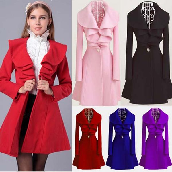 2016 winter women trench coats vintage fashion long sleeve plus size casual ladies long ruffled fur woolen coat jackets clothing outwear d22, Tan;black
2016 winter women trench coats vintage fashion long sleeve plus size casual ladies long ruffled fur woolen coat jackets clothing outwear d22, Tan;black