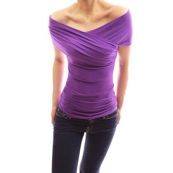 women casual slash neck cotton short sleeve blouse t shirt, White
women casual slash neck cotton short sleeve blouse t shirt, White